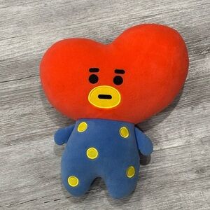 BTS BT21 tata stuffed plush official line friends blue with polka dots toy